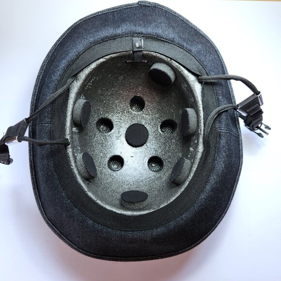 Yakkay Tokyo Black Denim Cover and Smart 1 Bicycle Helmet Size Small 51 - 54 cm - Picture 6 of 16